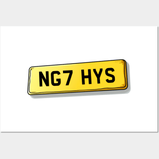 NG7 HYS - Hyson Green Number Plate Posters and Art